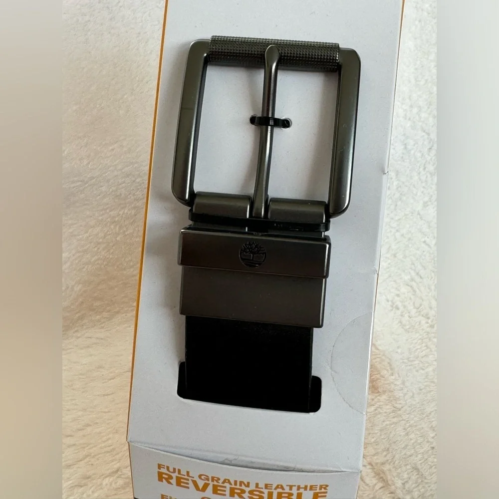Timberland Black Brown Leather Belt